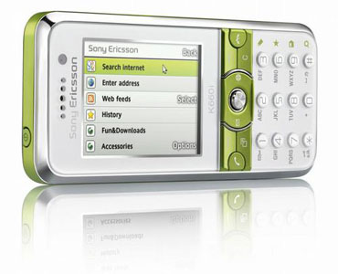 Sony Ericsson K660i Lime on White